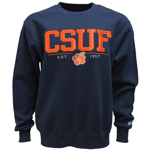 Blue84 CSUF Block Hisbiscus Crew - Navy